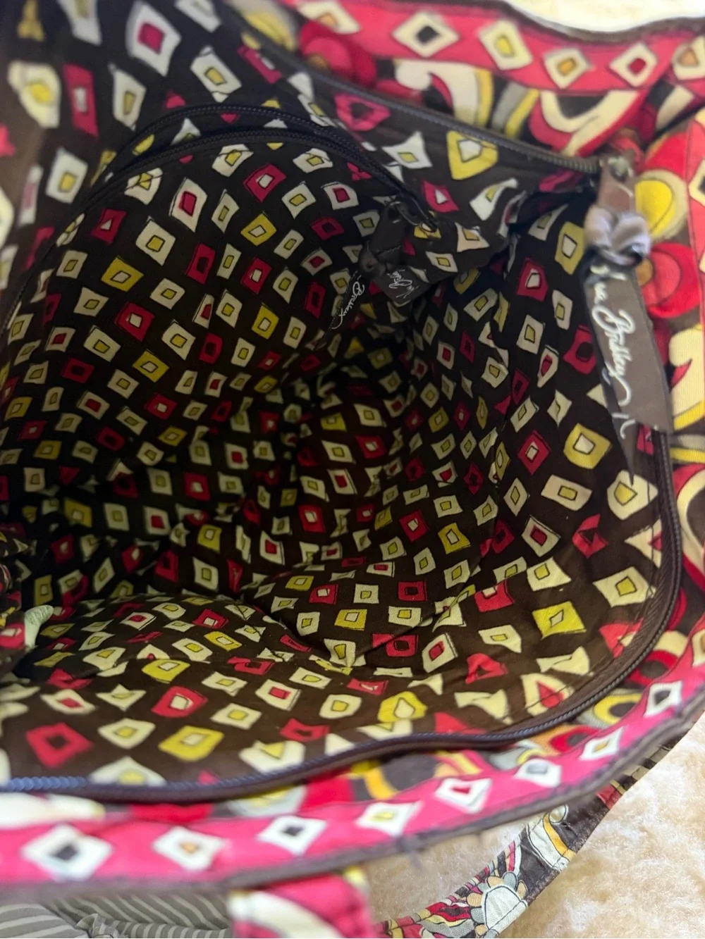 Vera bradley Paisley Print Tote Bag in multi colored